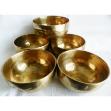 E817 Wholesale Lot of 5 pcs Third Eye Chakra 'A' Healing Tibetan Singing Bowl 5"  Handmade in Nepal